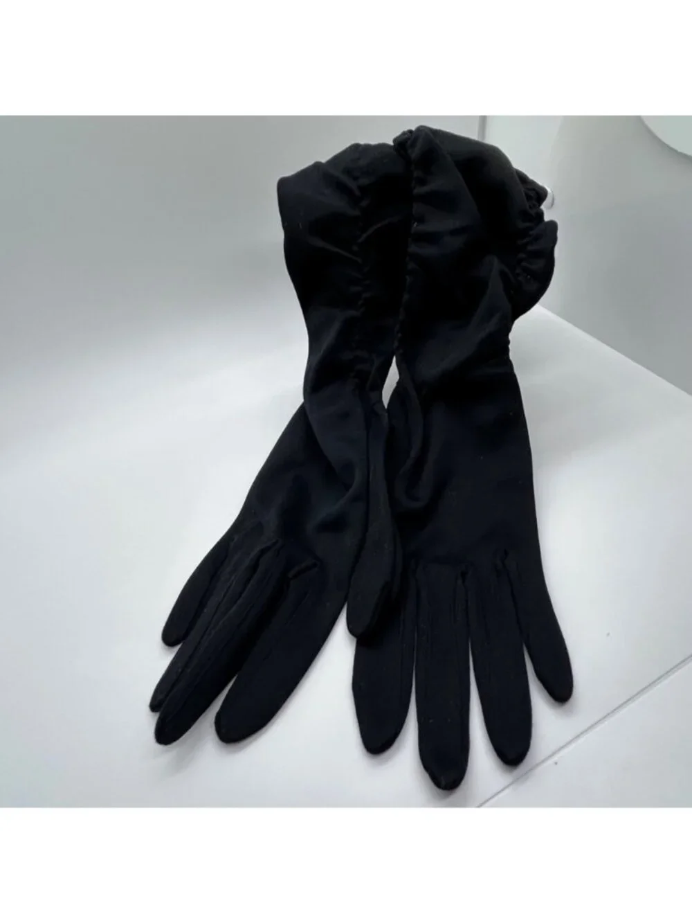Vintage Black Opera Gloves Elbow Length Evening Wear Max Mayer West Germany SM